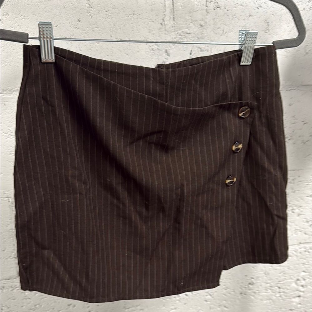Emory Park Brown Skort - BRAND NEW - Button Mini Skirt - Size Medium